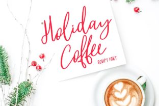 Holiday Coffee Font: A Script Typeface for Makers