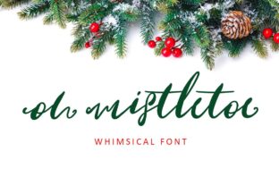 Oh Mistletoe Font: Festive Script for Holiday Crafts